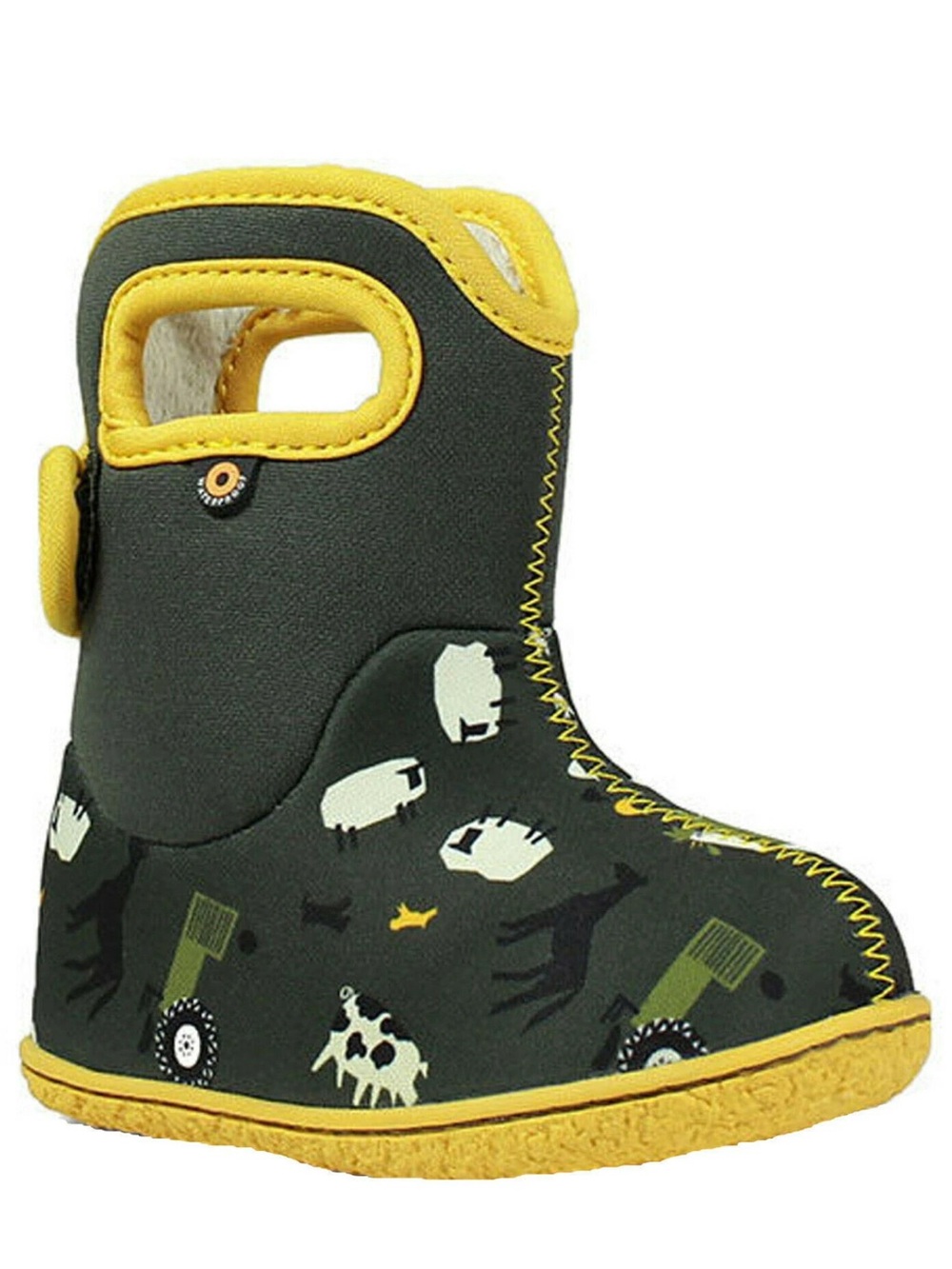 BOGS toddler Classic winter warm Boots Size 6 slip on faux fur lined wellingtons
